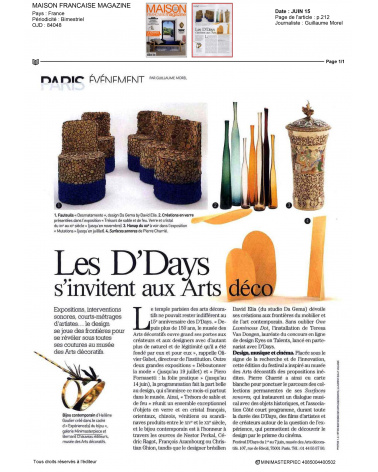 Expérience(s) du bijou DDays - Maison Française Magazine (juin 2015)