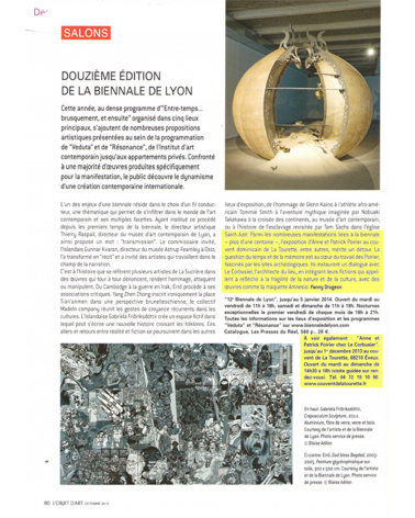 Mémoire des murs - Objet d'art (octobre 2013)