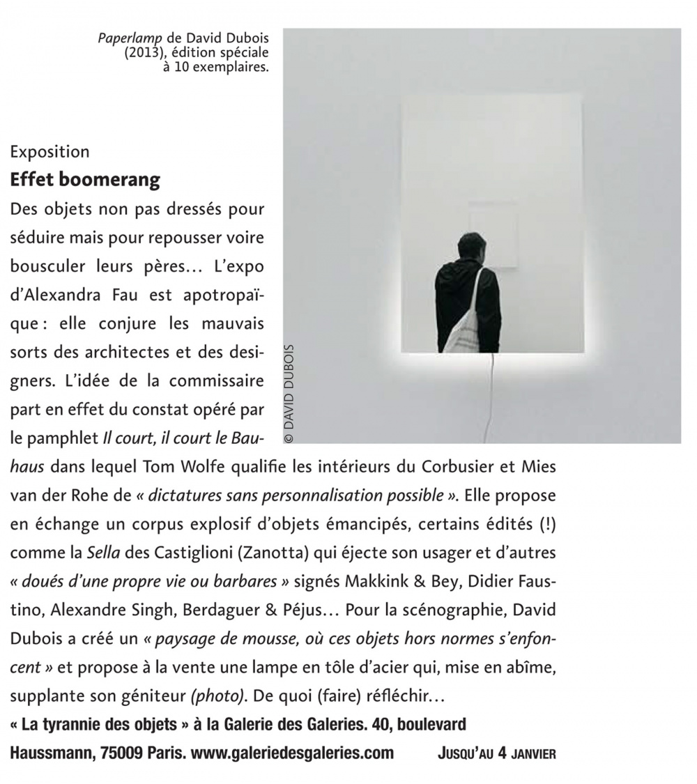 La Tyrannie des objets - Actu Design (novembre 2013)