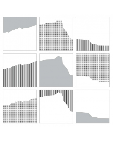 Vera Molnar - Sainte-Victoire Interchangeables (Black & White)