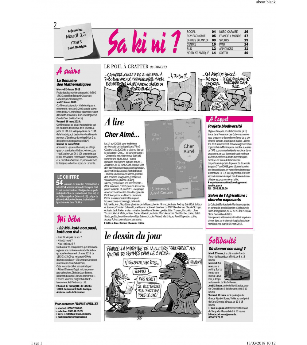 Livres Hebdo Cher Aimé