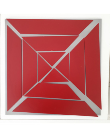 Vera Molnar - Carré coupé en 12 en diagonales