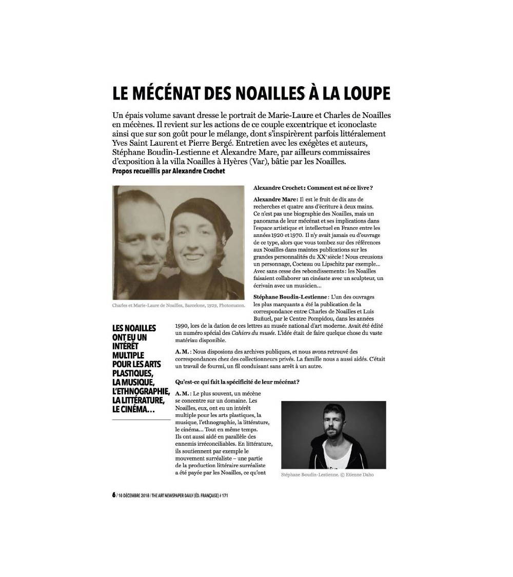 Charles et Marie-Laure de Noailles Art Newspaper