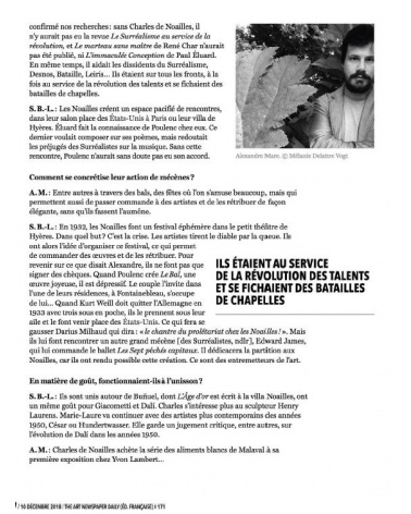 Charles et Marie-Laure de Noailles Art Newspaper