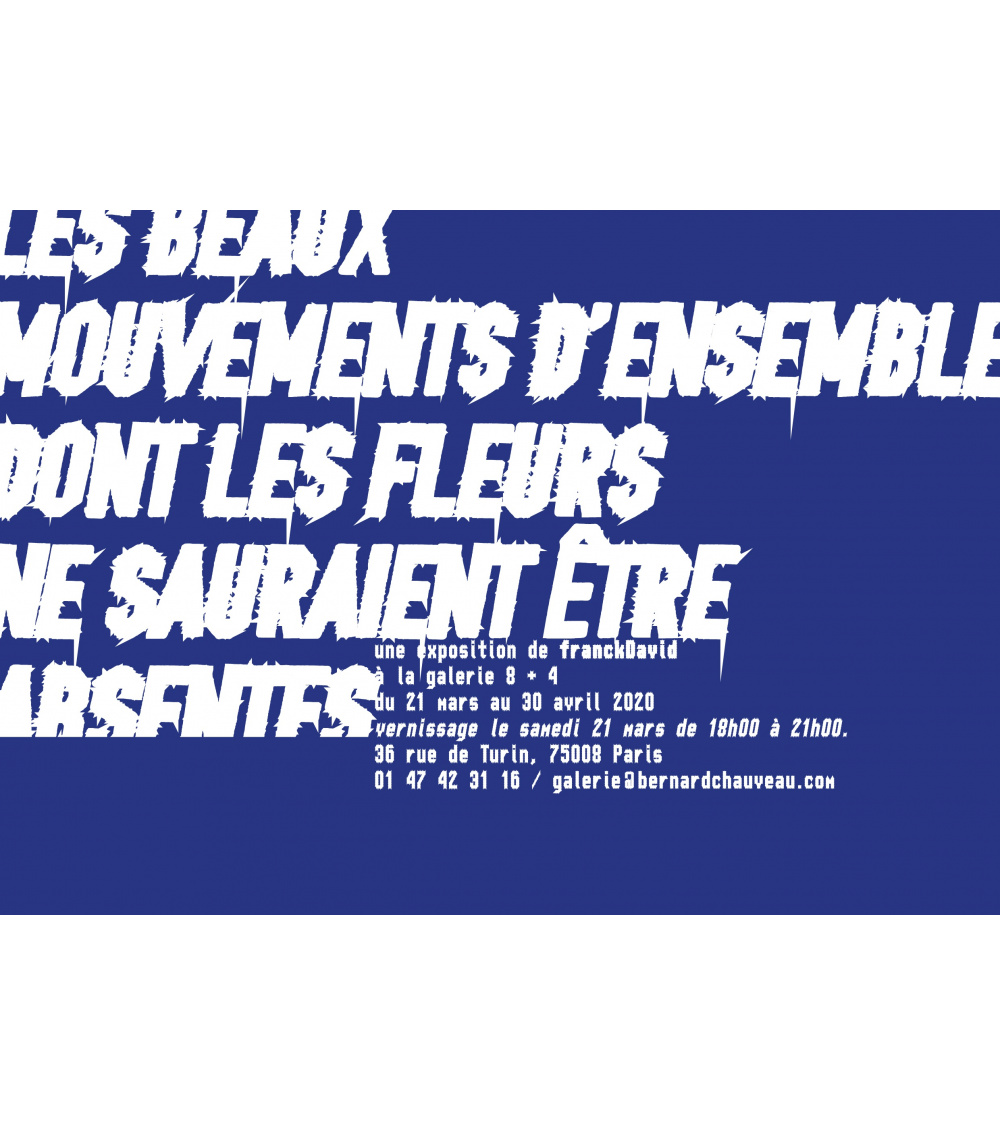 franckDavid / Les beaux mouvements d'ensemble dont les fleurs ne sauraient être absentes