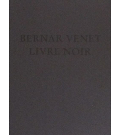 Bernar Venet - Livre noir - limited edition